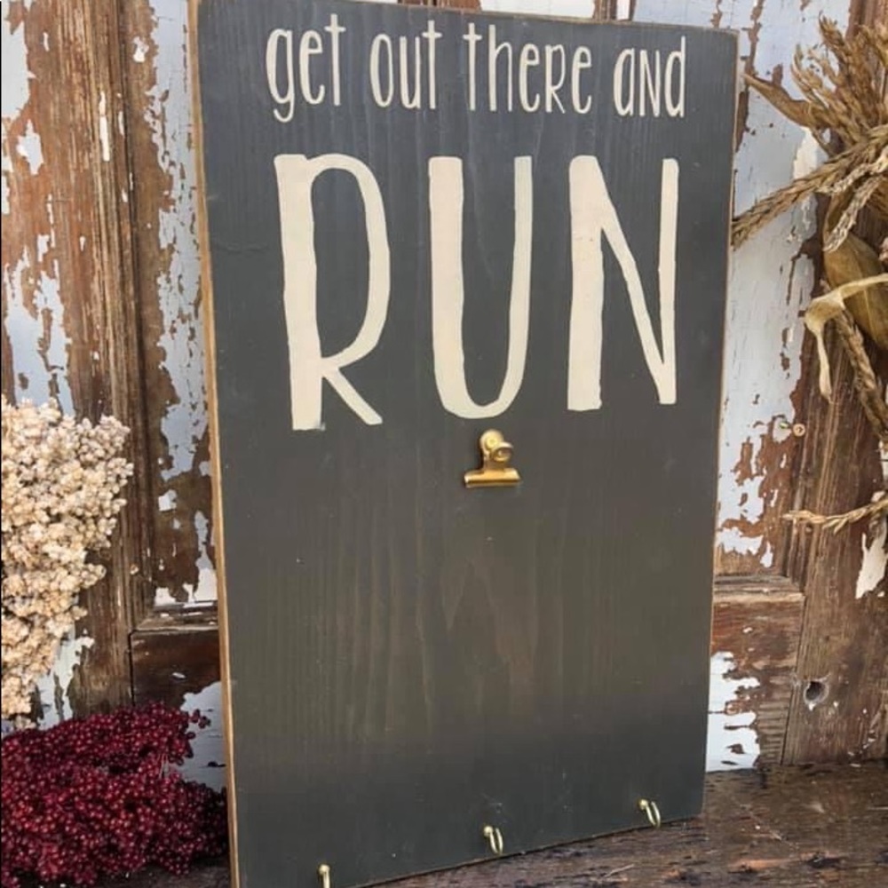 Running medal marathon hanger bib holder